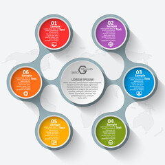 Abstract 3D Paper Infographics. Business template .Vector illustration
