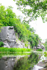 beautiful river landscape summertime