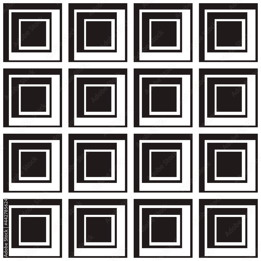 Poster Black simple tile. Vector minimal pattern.
