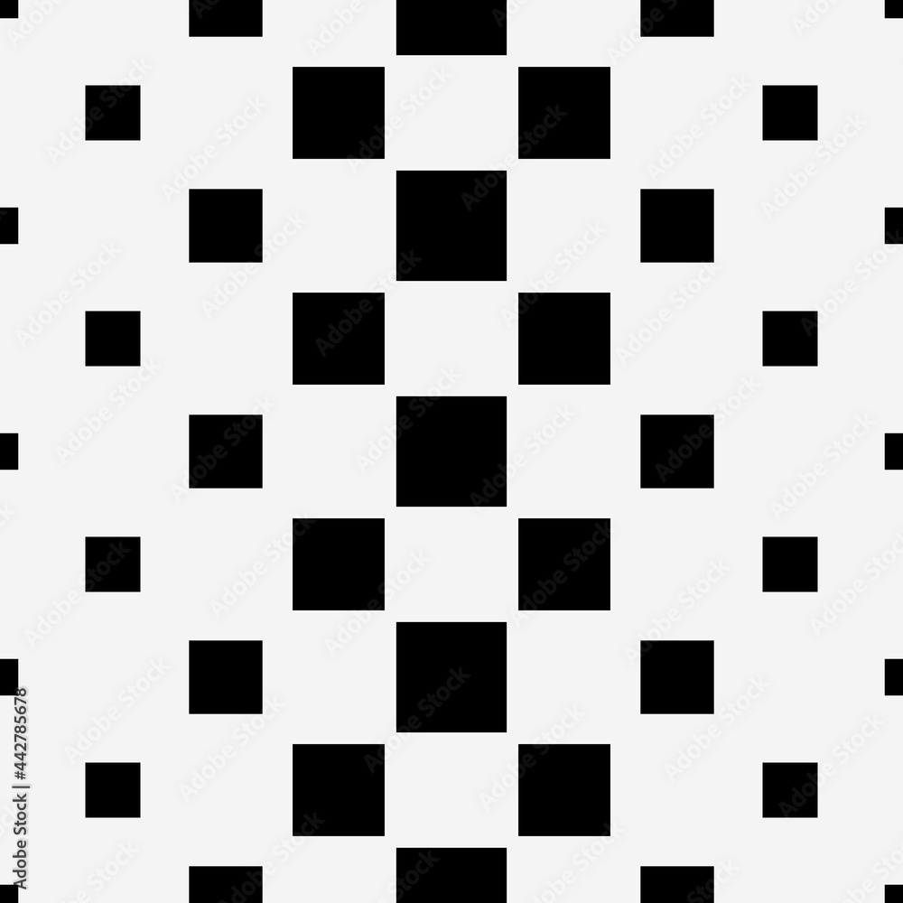 Aufkleber checkered interesting pattern. vector sample with black checker squares.