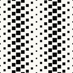 Fototapeta premium Checker squares in black color and white background. Gradient squares from small to large.