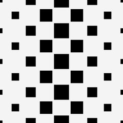 Checkered interesting pattern. Vector sample with black checker squares.