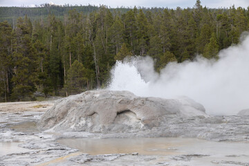 Geothermal feature, Yellowstone National Park, Wyoming, USA