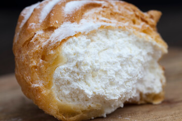 custard soft cake with cream filling