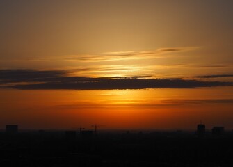 Dreamy colorful morning sky