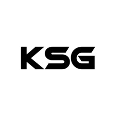 KSG letter logo design with white background in illustrator, vector logo modern alphabet font overlap style. calligraphy designs for logo, Poster, Invitation, etc.