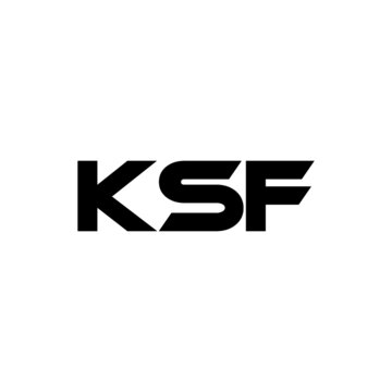 KSF letter logo design with white background in illustrator, vector logo modern alphabet font overlap style. calligraphy designs for logo, Poster, Invitation, etc.