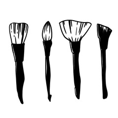 brushes for cosmetics. make up. 