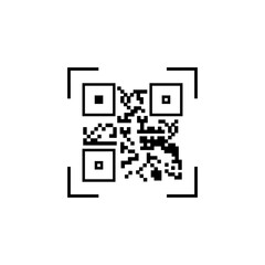 QR code scan icon. Technologies illustration