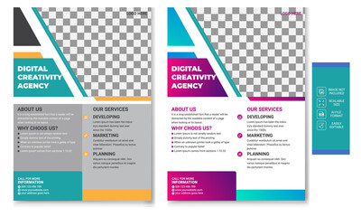 Modern creative flyer template design in a4 size. abstract business flyer, vector template design illustration. 