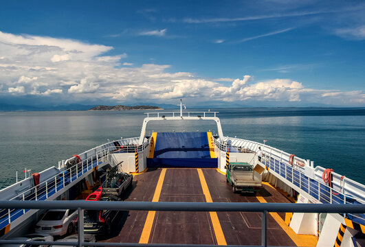 ferryboat from kavala to the thasos