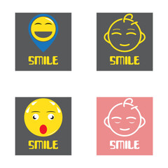 Smile emotion icon vector illustration design template