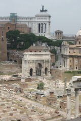 Fototapeta na wymiar The Roman Forum in Rome Italy