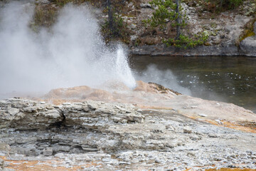 Geothermal feature, Yellowstone National Park, Wyoming, USA