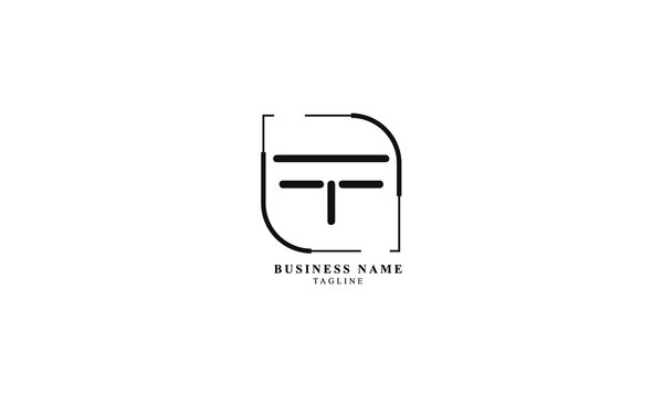 TFT, FF, Abstract initial monogram letter alphabet logo design