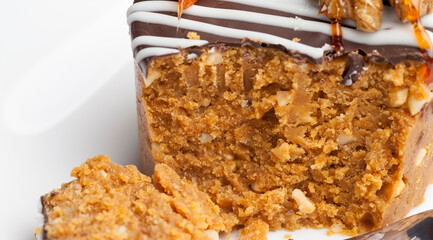 sweet cake in the shape of a cylinder