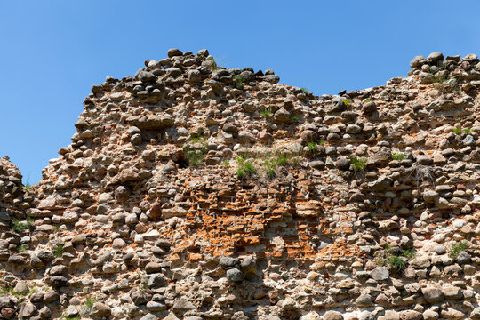 Ruined And Overgrown With Grass Ruins