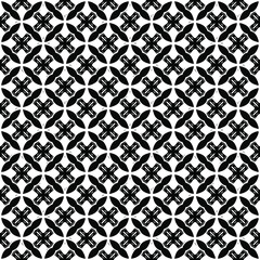 Black and white pattern texture. Bw ornamental graphic design. Mosaic ornaments. Pattern template. Vector illustration.