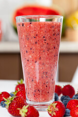 made from different types of berry smoothies