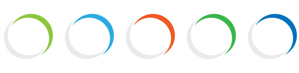 Circle, semicircle icon, symbol. Circular frame, border