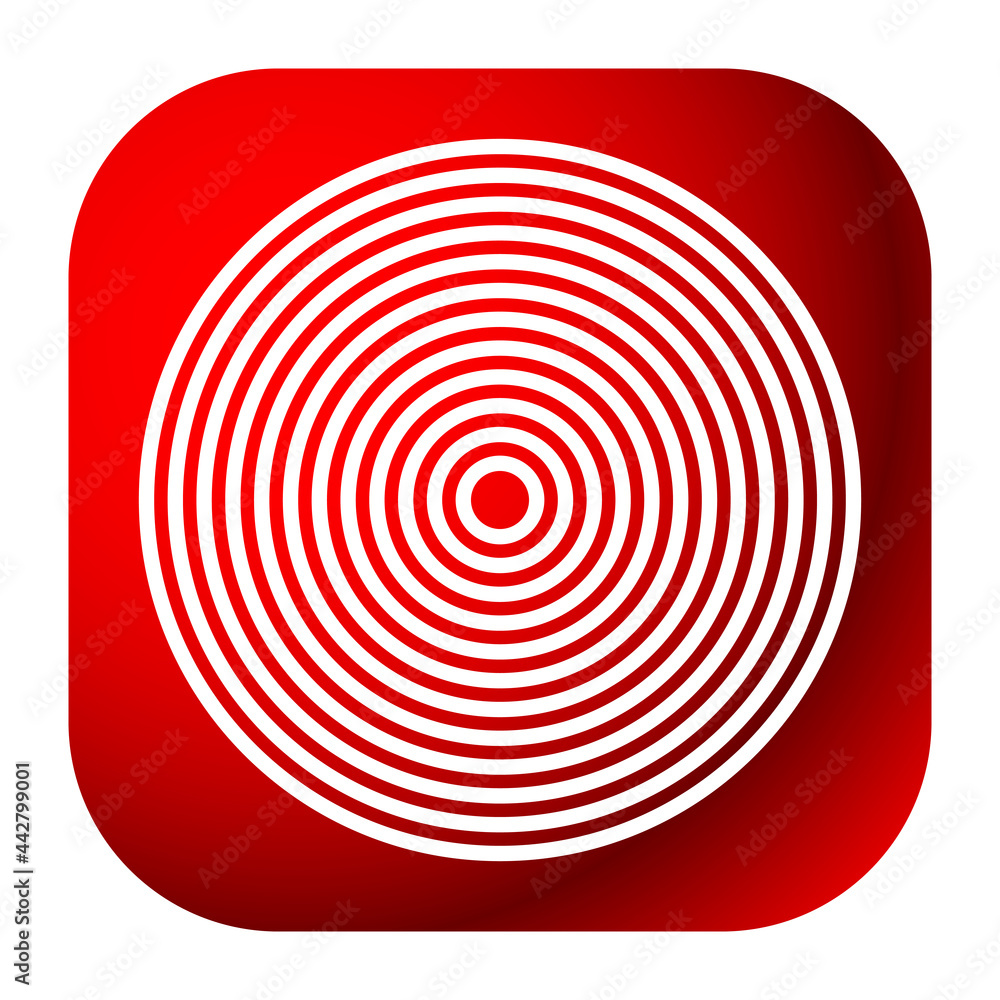 Poster concentric radial circle abstract geometric icon