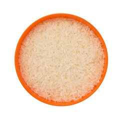 Toma aérea de arroz blanco pelado