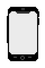Mobile device concept smartphone pixel art icon