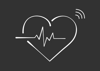 Heart Beat Medical Symbol. Health Care, Cardiology, and Medical Vector Illustration Symbol.