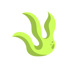 Isolated cute seaweed. Sea life Vector illustration