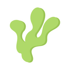 Isolated cute seaweed. Sea life Vector illustration