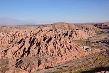 Amazing desert landscape in the Valle Marte, San Pedro de Atacama, Chile