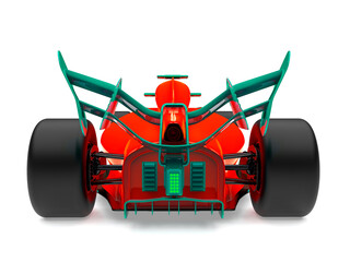 racing car rear view