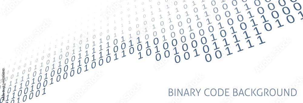 Leinwandbilder Binary code digital banner. Vector graphics