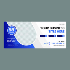 Corporate modern billboard banner graphic template layout vector design