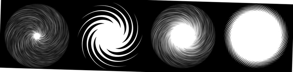 Abstract spiral, swirl, twirl design element. Curlicue, rotating shape. Volute, vortex, helix element - obrazy, fototapety, plakaty