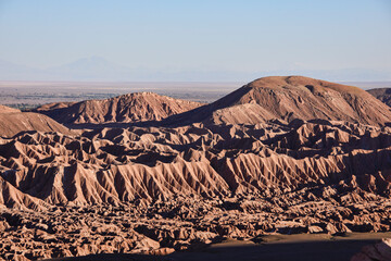 Amazing desert landscape in the Valle Marte, San Pedro de Atacama, Chile