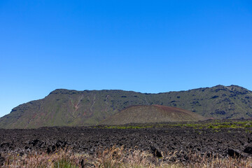 Hiking in the crater / Dormant volcano, Haleakala National Park, Maui island, Hawaii
