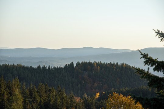 The top of the mountains against the backdrop of the sky, mountain range