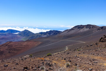 Crater / Dormant volcano, Haleakala National Park, Maui island, Hawaii