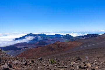 Crater / Dormant volcano, Haleakala National Park, Maui island, Hawaii