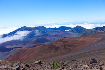 Crater / Dormant volcano, Haleakala National Park, Maui island, Hawaii