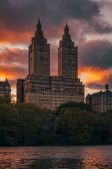 The San Remo at sunset, from Central Park, New York, New York