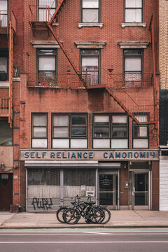 Self Reliance sign, in the East Village, Manhattan, New York