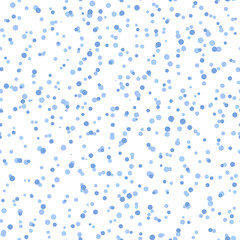 Abstract hand drown polka dots background. White seamless pattern with pink, blue circles. Template design for invitation, poster, card, flyer, banner, textile, fabric