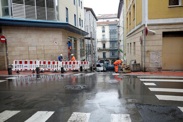 Construction site in the street
