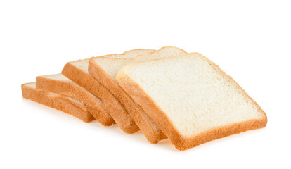 sliced bread isolated on white background