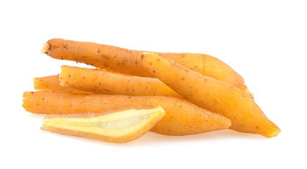 finger root (Krachai) Thai herb isolated on white background