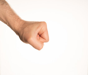 Hand Gesture and Position White Background Caucasian Middle Age Man Photograph Set 
