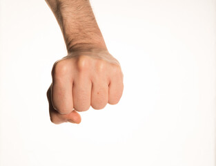 Hand Gesture and Position White Background Caucasian Middle Age Man Photograph Set 