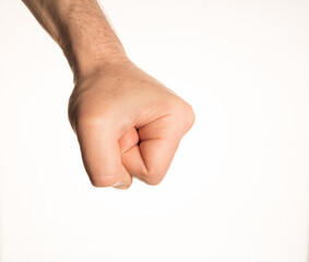 Hand Gesture and Position White Background Caucasian Middle Age Man Photograph Set 